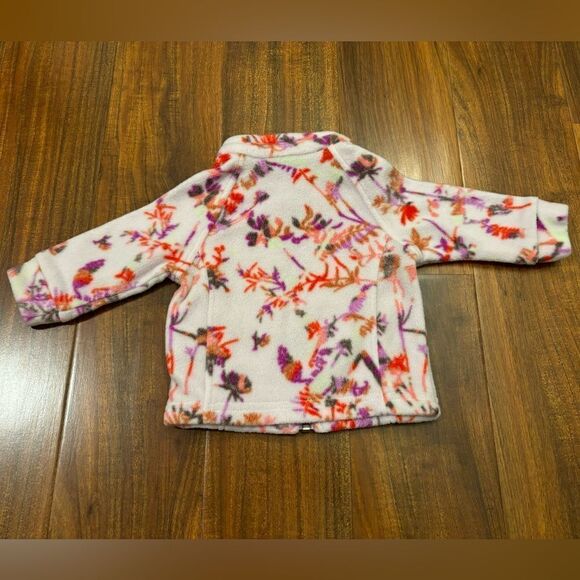 Columbia light purple printed fleece zip up jacket - Picture 2 of 4